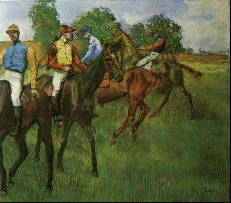 Edgar Degas Race Horses_a oil painting picture
